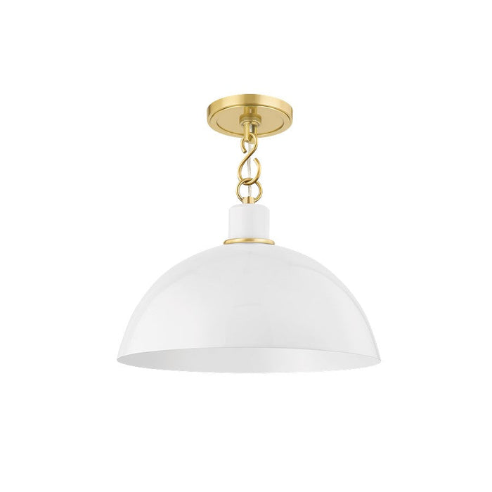 Mitzi Camille 1 Light Pendant, Aged Brass