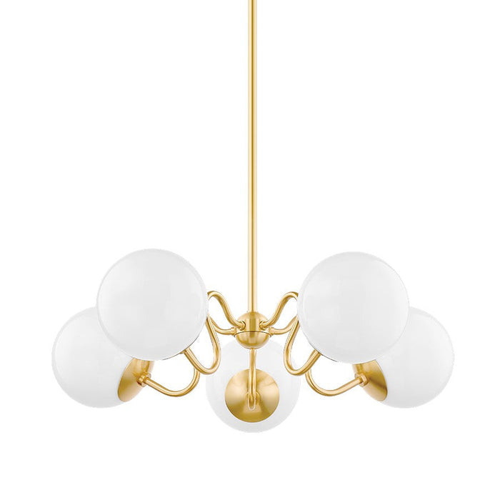 Mitzi Havana 5 Light Chandelier, Aged Brass - H772805-AGB