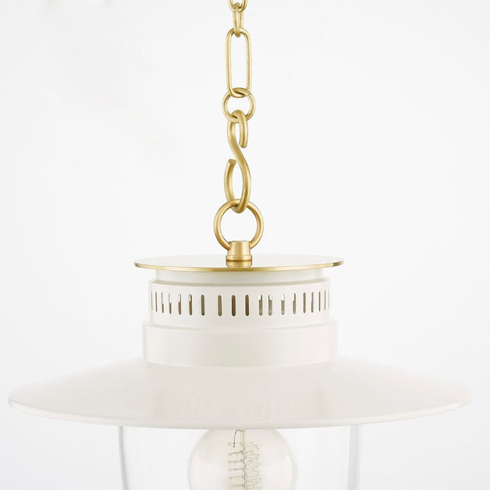 Mitzi Nori 1 Light Pendant, Aged Brass