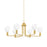 Mitzi Blakely 6 Light Chandelier, Aged Brass