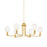 Mitzi Blakely 6 Light Chandelier, Aged Brass