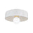 Mitzi Ray 1 Light Flush Mount, Brass/Ceramic White/White - H778501-AGB-CRW