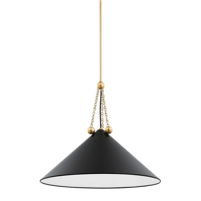 Mitzi Kalea 1 Light 20" Pendant, Aged Brass/Soft Black - H784701L-AGB-SBK