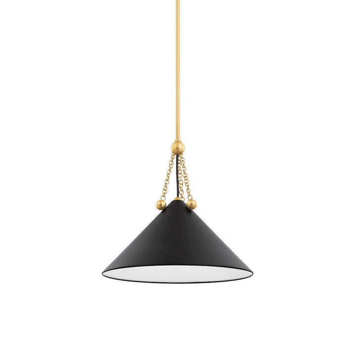 Mitzi Kalea 1 Light 15" Pendant, Aged Brass/Soft Black - H784701S-AGB-SBK