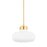 Mitzi Eliana 1 Light Pendant, Aged Brass/Opal Shiny - H785701-AGB