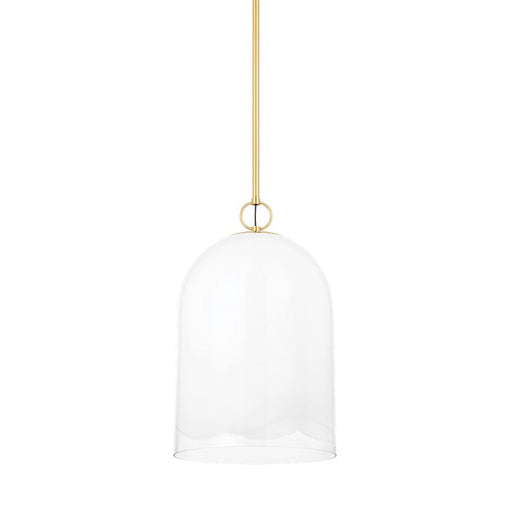 Mitzi Lennon 1 Light 23" Pendant, Aged Brass/Orrizonte Glass - H788701L-AGB