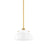 Mitzi Luella 1 Light 8" Pendant, Aged Brass/Opal Glossy - H790701S-AGB