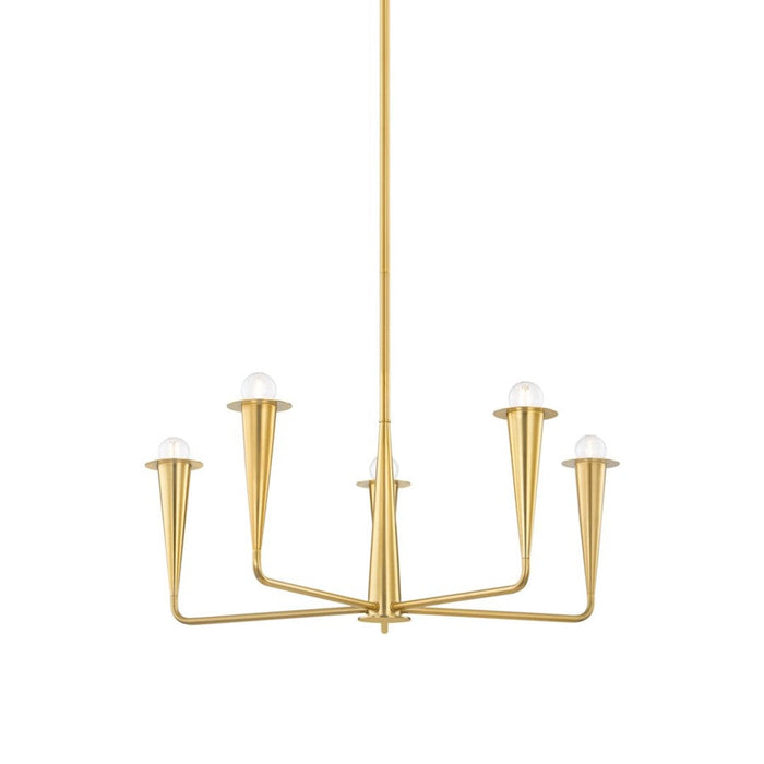 Mitzi Danna 5 Light Chandelier, Aged Brass - H791805-AGB