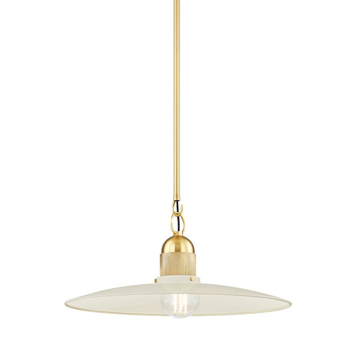 Mitzi Leanna 1 Light Pendant, Aged Brass