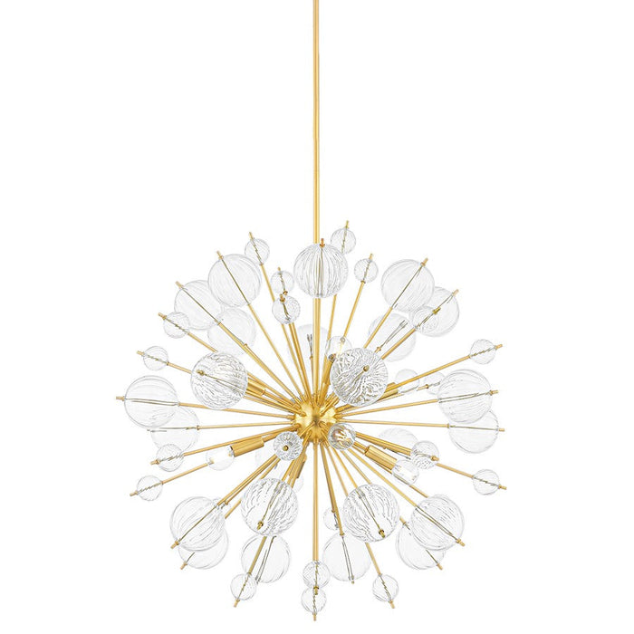 Mitzi Linnea 8 Light Chandelier, Aged Brass/Clear - H794808-AGB