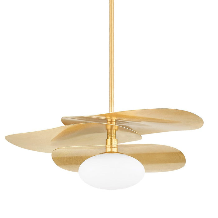 Mitzi Allida 1 Light Pendant, Vintage Gold Leaf/Opal Matte - H801701-VGL