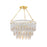 Mitzi Tiffany 1 Light Pendant, Brass/Cream Combo/White Washed