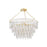 Mitzi Tiffany 4 Light Chandelier, Brass/Cream Combo/White Washed - H805804-AGB