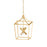 Mitzi Kendall 6 Light 20" Lantern, Vintage Gold Leaf - H807706S-VGL