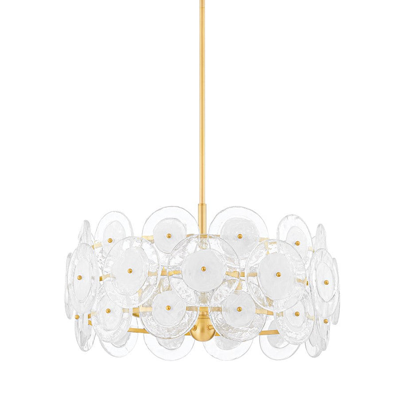 Mitzi Zoella 5 Light Chandelier, Aged Brass/Clear - H810705-AGB