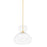 Mitzi Cortney 1 Light Pendant, Aged Brass/Opal Glossy/Clear - H813701-AGB