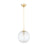 Mitzi Sara 1 Light 14" Pendant, Aged Brass/Clear - H815701S-AGB