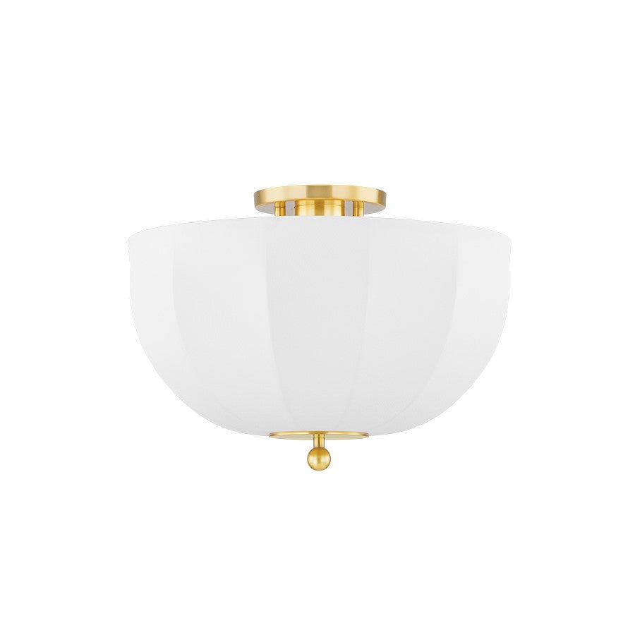 Mitzi Meshelle 1 Light Flush Mount, Aged Brass - H816601-AGB