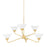 Mitzi Kelsey 6 Light Chandelier, Aged Brass/Opal Matte - H817806-AGB