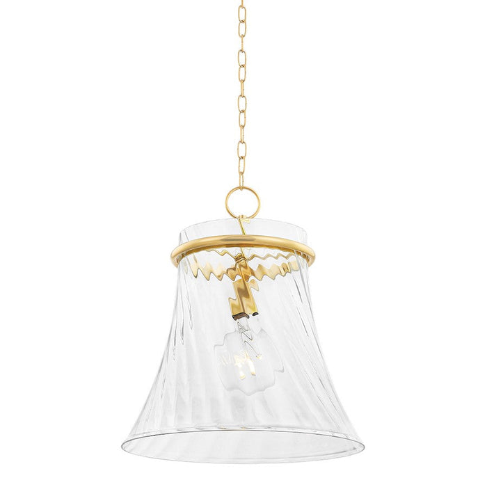 Mitzi Cantana 1 Light 20" Pendant, Aged Brass/Clear - H824701L-AGB