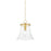 Mitzi Cantana 1 Light 15" Pendant, Aged Brass/Clear - H824701S-AGB