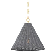 Mitzi Destiny 1 Light Pendant, Aged Brass/Gray - H825701-AGB