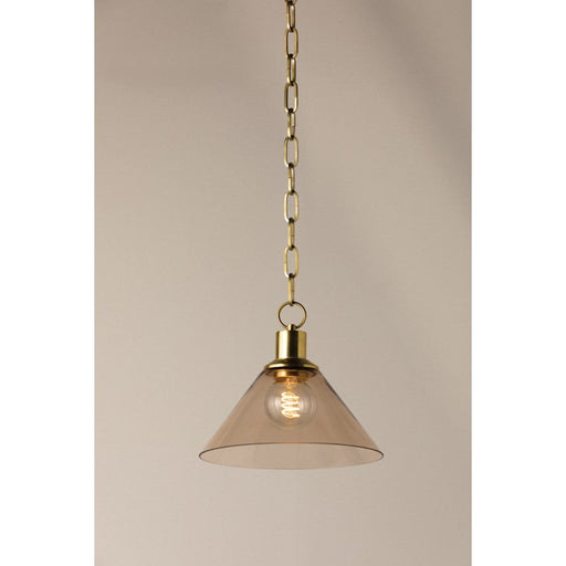 Mitzi Anniebee 1 Light Pendant, Aged Brass/Taupe