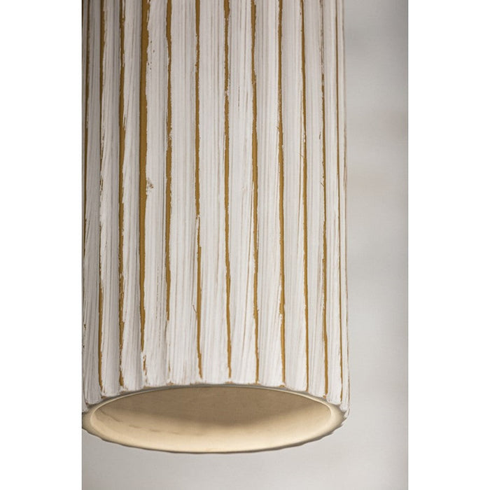 Mitzi Corissa 1 Light Pendant, Brass/Ceramic Bisque/White