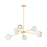 Mitzi Saylor 6 Light Chandelier, Aged Brass/Soft Cream - H832806-AGB-SCR