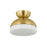 Mitzi Rue 1 Light Flush Mount, Aged Brass/Opal Shiny - H851501-AGB