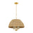 Mitzi Arwen 4 Light Chandelier, Aged Brass/Natural - H859804-AGB