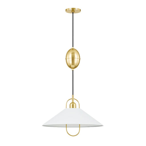 Mitzi Mariel 1 Light Pendant, Aged Brass/Soft White/Soft White - H866701-AGB-SWH