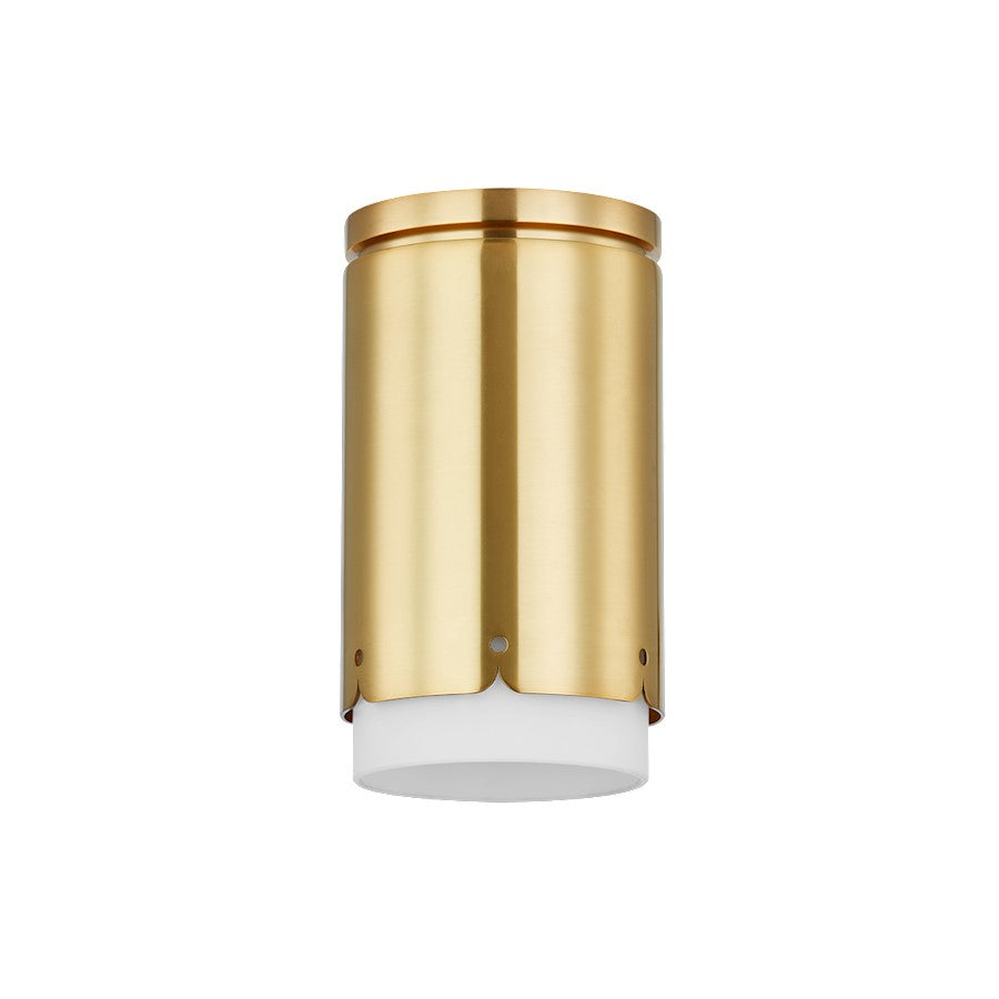 Mitzi Asa 1 Light Flush Mount, Aged Brass/Opal Matte - H870501-AGB