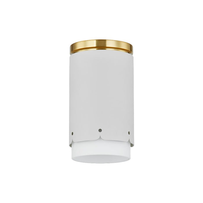 Mitzi Asa 1 Light Flush Mount, Aged Brass/Soft White/Opal - H870501-AGB-SWH