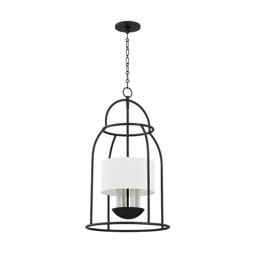 Mitzi Delia 4 Light Lantern, Aged Iron/White - H871704-AI