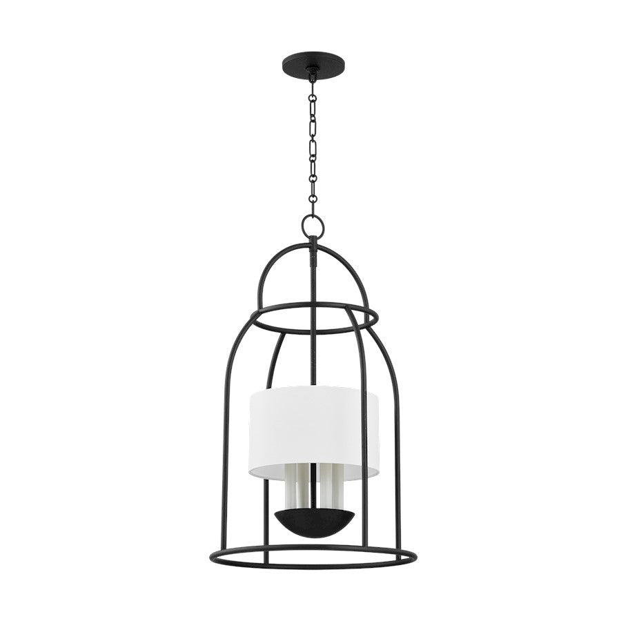 Mitzi Delia 4 Light Lantern, Aged Iron/White - H871704-AI