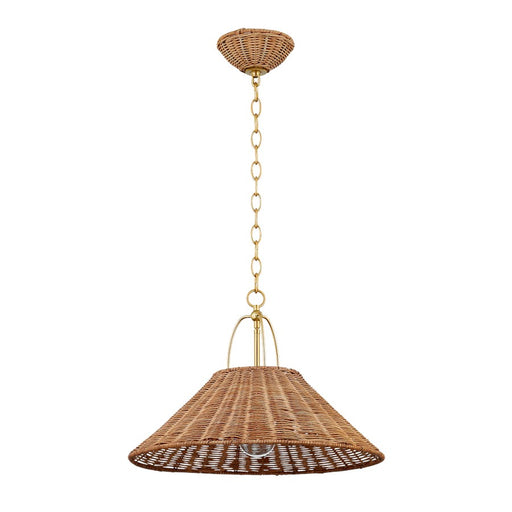 Mitzi Davida 1 Light 13.75" Pendant, Aged Brass/Natural - H894701S-AGB