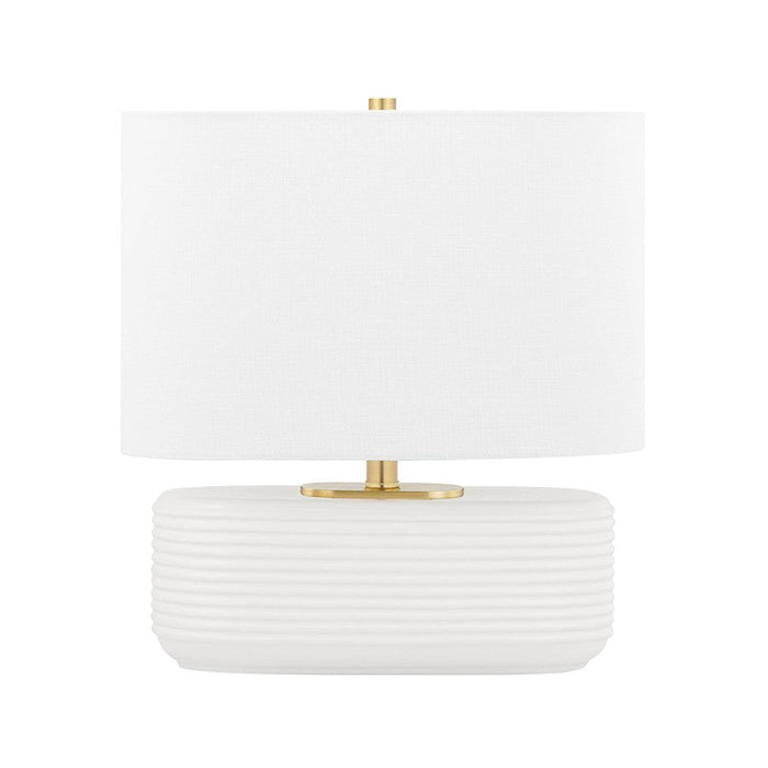 Mitzi Janel 1 Light Table Lamp, Matte White/Off White - HL435201-MW