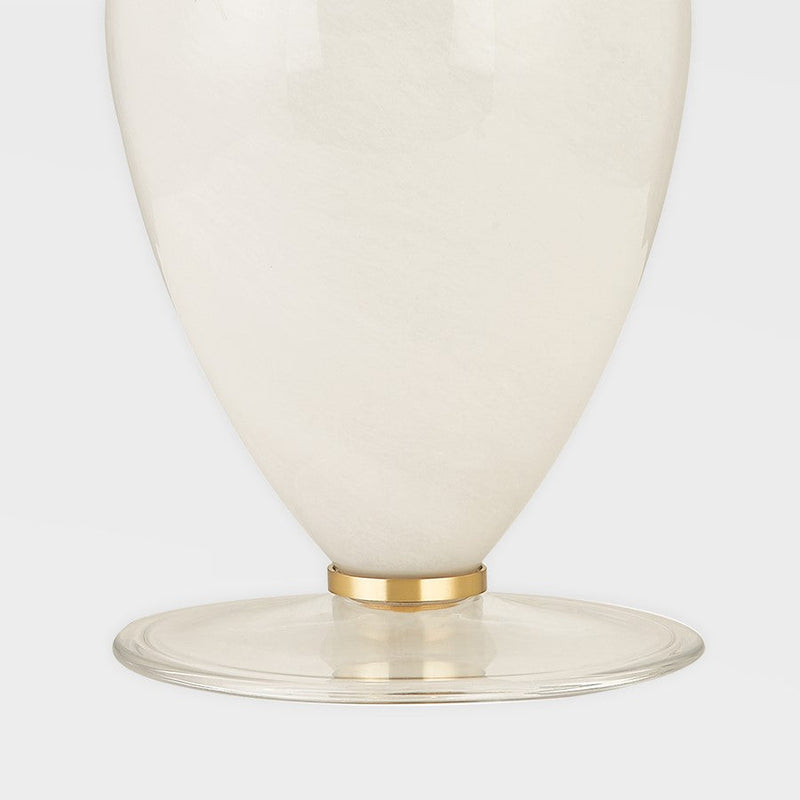 Mitzi Laney 1 Light Table Lamp, Aged Brass/White