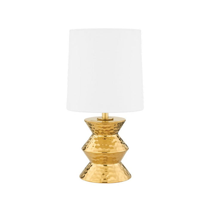 Mitzi Zoe 1 Light 17" Table Lamp, Aged Brass/White - HL617201A-AGB-CGD