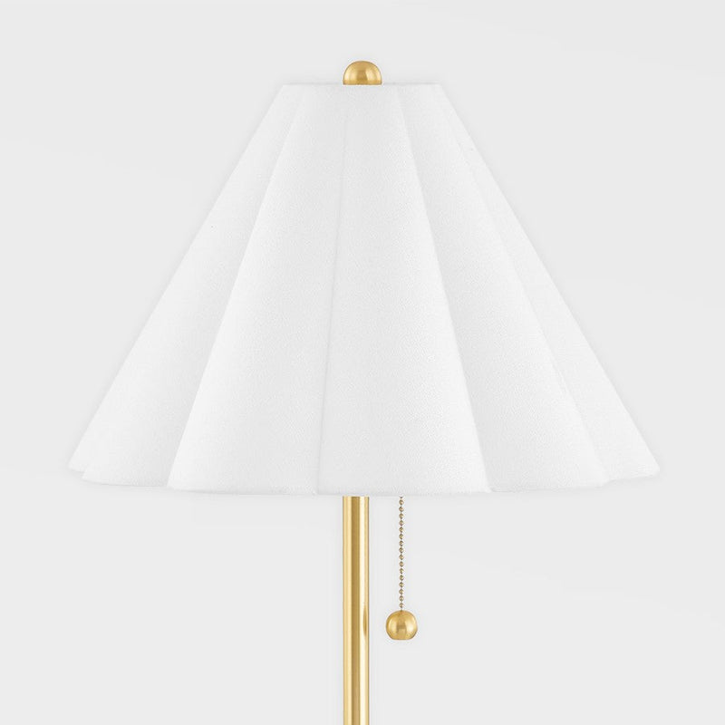 Mitzi Martha 1 Light Table Lamp, Aged Brass/Off-White