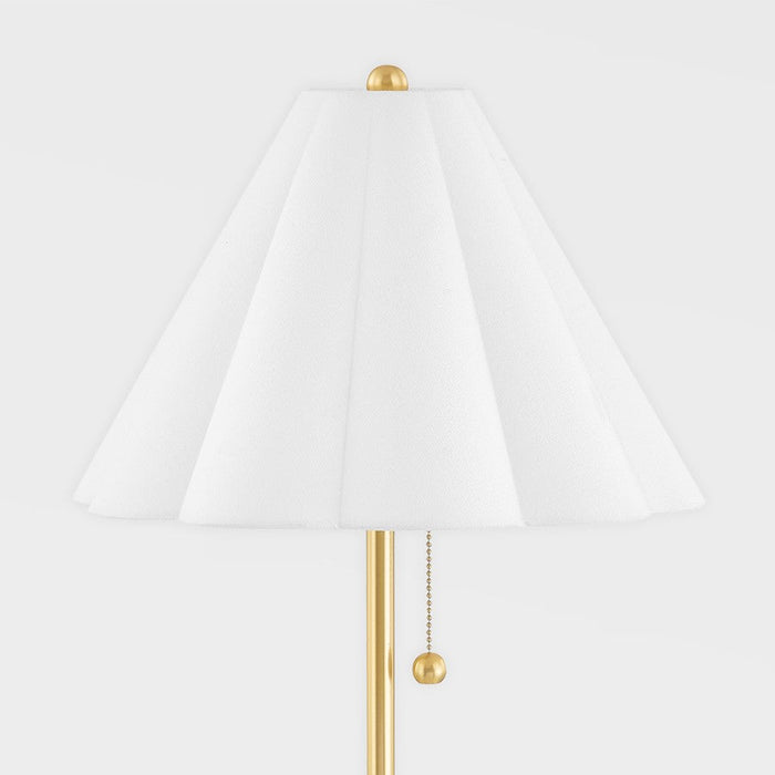 Mitzi Martha 1 Light Table Lamp, Aged Brass/Off-White