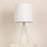 Mitzi Christie 1 Light Table Lamp, Aged Brass/White