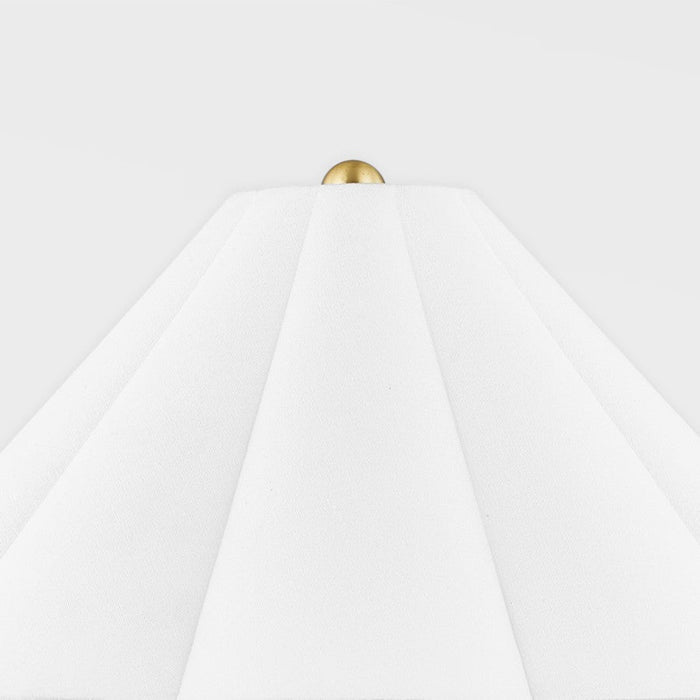 Mitzi Alana 2 Light Table Lamp, Aged Brass/White