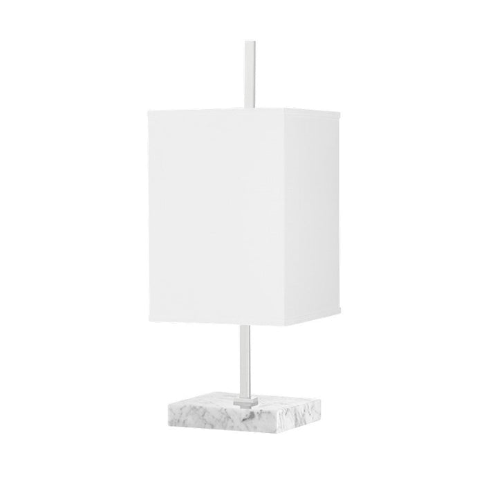 Mitzi Mikaela 1 Light Table Lamp, Polished Nickel/White - HL700201-PN