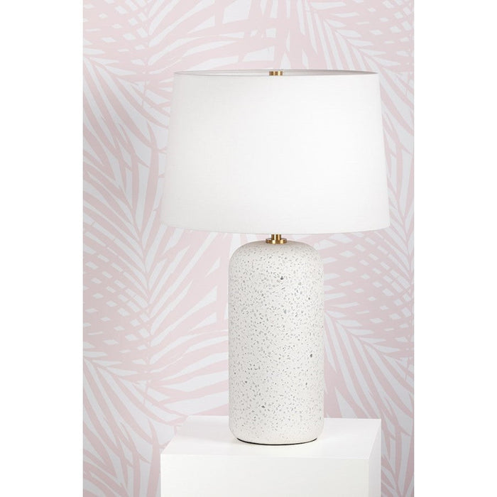 Mitzi Margaret 1 Light Table Lamp, Aged Brass/White