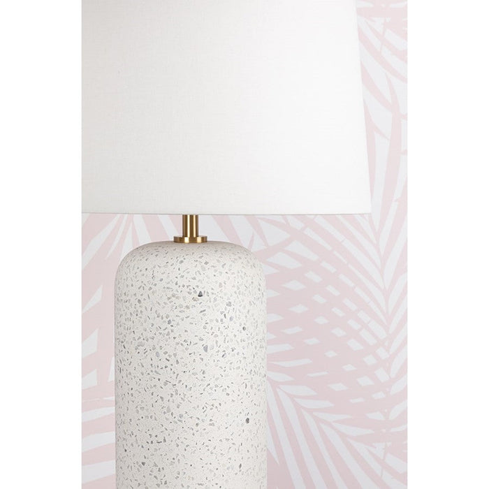 Mitzi Margaret 1 Light Table Lamp, Aged Brass/White