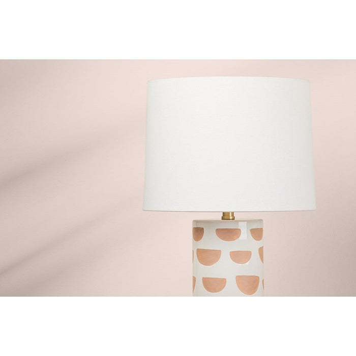 Mitzi Minnie 1 Light Table Lamp, Aged Brass/White