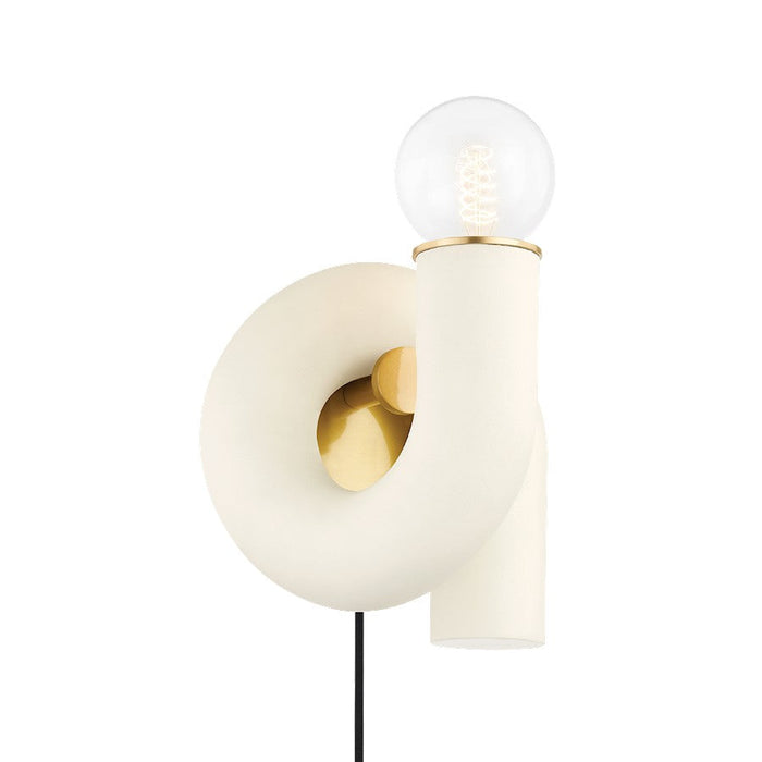 Mitzi Jolie 1 Light Plug-In Sconce, Aged Brass