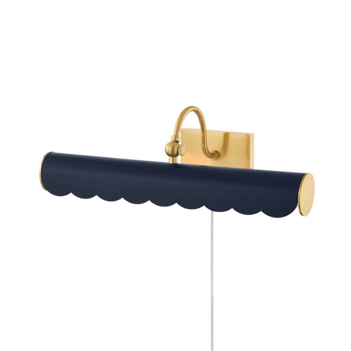 Mitzi Fifi 2 Light Picture Light, Aged Brass/Soft Navy - HL762102M-AGB-SNY